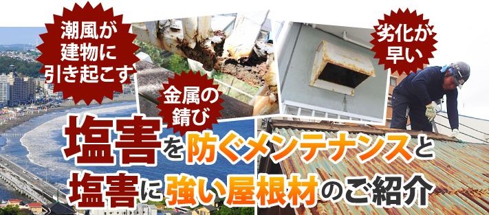 塩害を防ぐメンテナンスと塩害に強い屋根材のご紹介