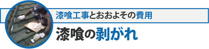 漆喰工事とおおよその費用・漆喰の剥がれ