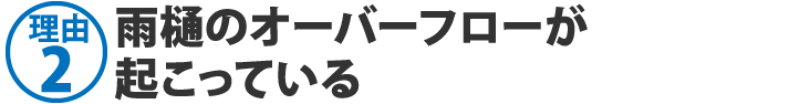 理由2雨樋のオーバーフローが起こっている