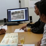 世田谷区　屋上防水工事前の社内打ち合わせの様子