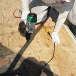 屋根葺き替え工事　野地板交換