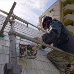 急こう配屋根の屋根足場