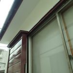 江戸川区でバルコニー排水不良から傷んだ軒天の工事