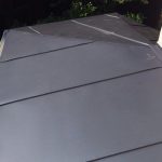 足立区で玄関庇の屋根葺き替え工事