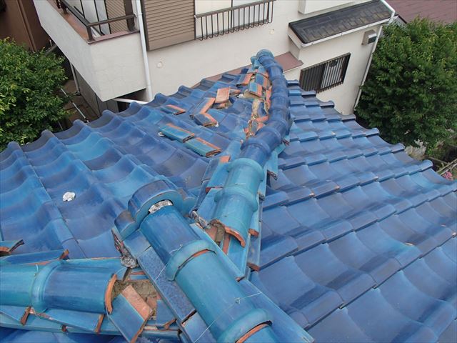 江戸川区にて瓦屋根の雨漏り補修