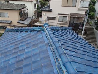 江戸川区にて瓦屋根の雨漏り補修