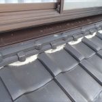 下屋ののし瓦点検