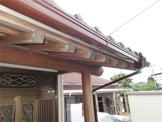 目立った異常が見られない雨樋