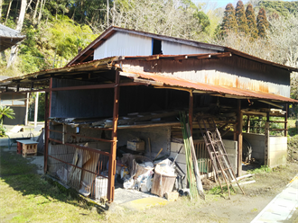 長南町水沼の作業場修繕