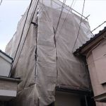 飛散防止用のメッシュシート