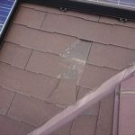 スレート屋根の割れ