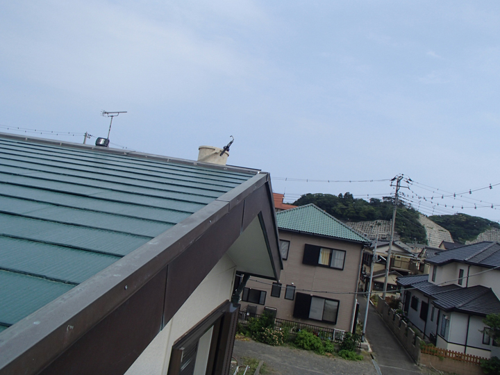 ケラバの板金の補修完了