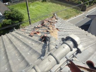 木更津市　雨漏り上部の屋根の状況