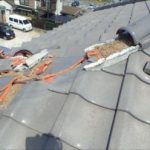 木更津市　棟瓦の崩れ