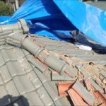 君津市　棟瓦の損傷