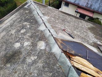 大網白里市　既存棟板金の撤去