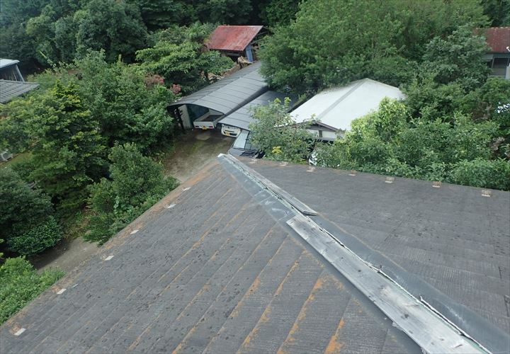 佐倉市　隅棟の板金の飛散