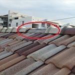 市原市　冠瓦が外れた棟瓦