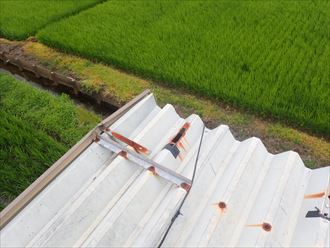 君津市　屋根の損傷状況