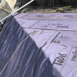 防水紙重ね張り