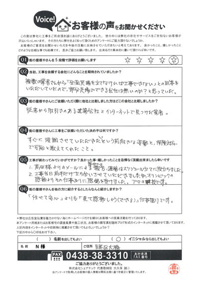 世田谷区お客様の声後QA