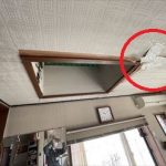 明り取り周辺のクロスにうき