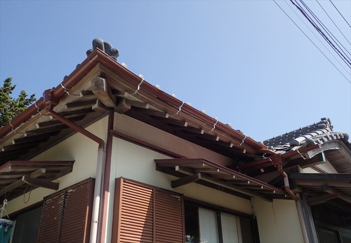 館山市　雨樋工事完了