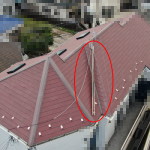 川崎市宮前区鷺沼にある棟板金が飛散してしまったお住まい