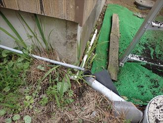 袖ケ浦市　既存雨樋取り外し後