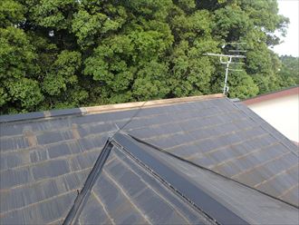 八街市　棟板金の飛散箇所