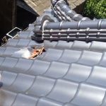 大網白里市　下し棟下の瓦の割れ