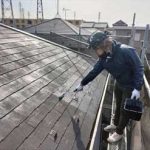 屋根塗装の様子