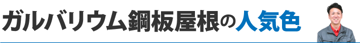 ガルバリウム鋼板屋根の人気色