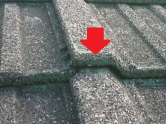 プレスセメント瓦 小口部分