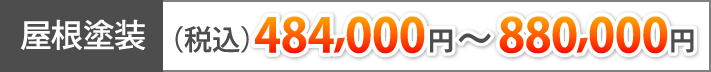 屋根塗装(税込484,000円～880,000円)