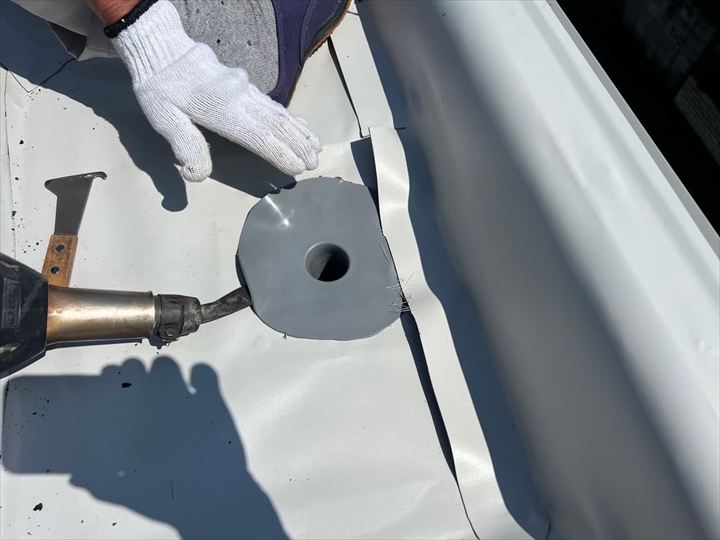 改修ドレンの取り付け