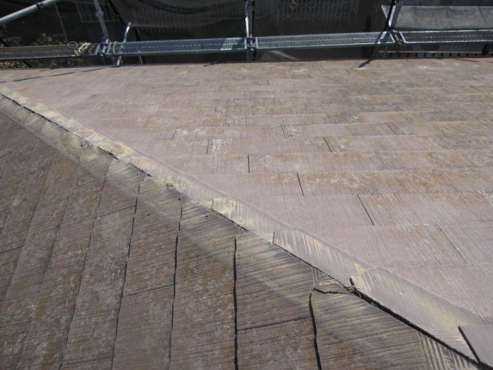 既存棟板金と貫板の撤去