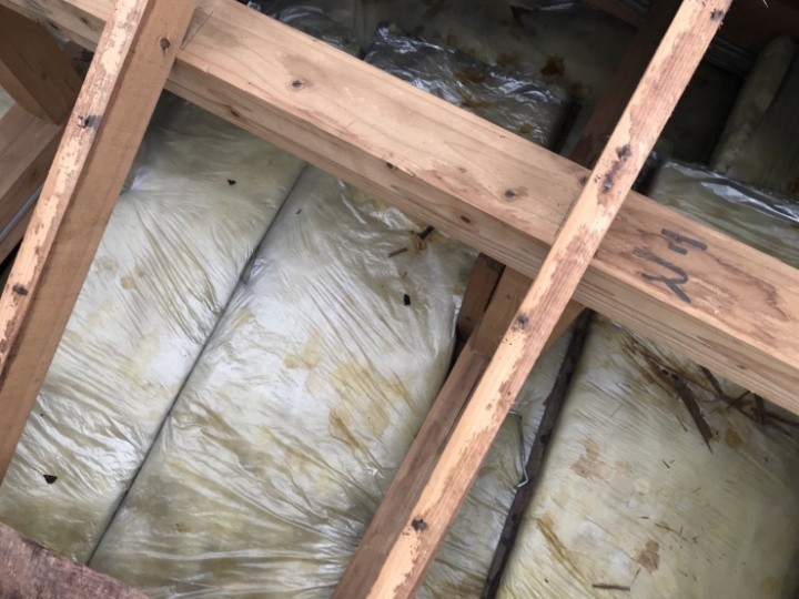 雨漏り箇所の野地板を交換