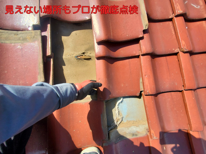 見えない場所もプロが徹底点検