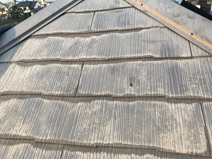 スレート表面の劣化