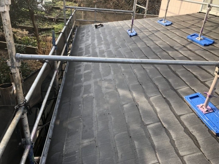 施工前準備と既存屋根の調整