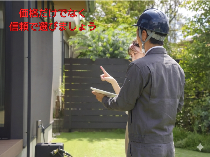 価格だけでなく 信頼で選びましょう