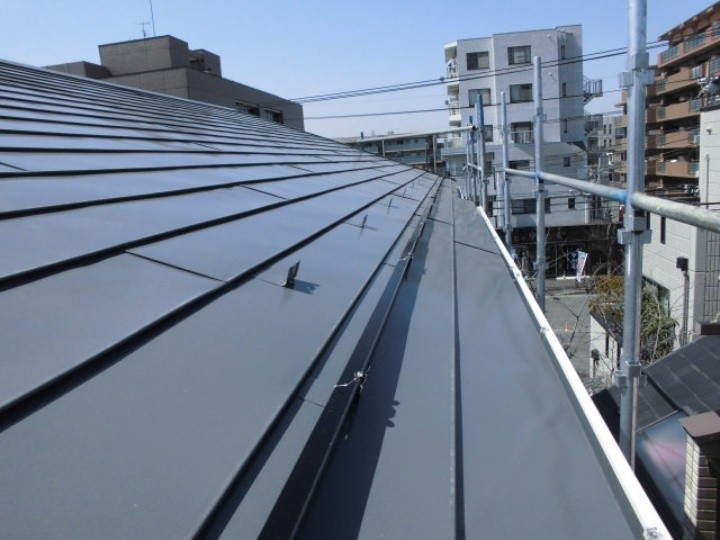 1列目へのLアングル取付と2列目雪止め設置