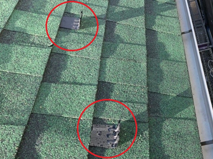 雪止め金具の設置