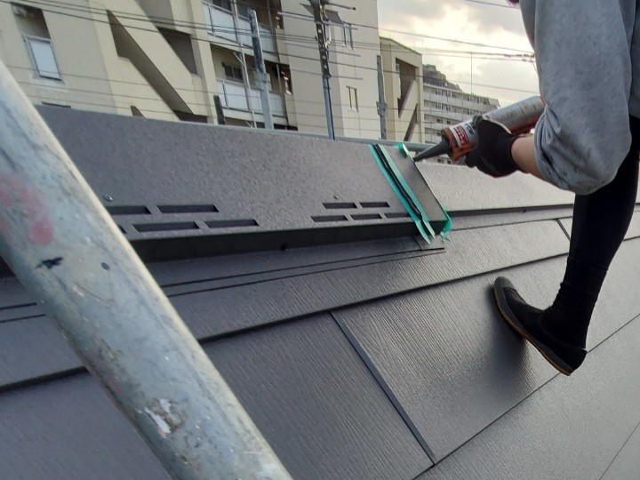 棟板金の交換工事