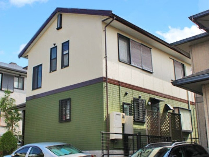 カラーシュミレーションを用いた「外壁塗装」工事後が完工した住宅