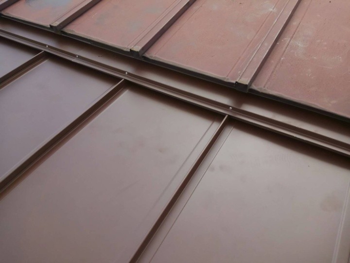 雨押え取り付け作業後の状態