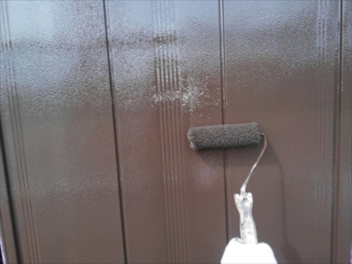 付帯部にはファインSiを使用した塗装風景