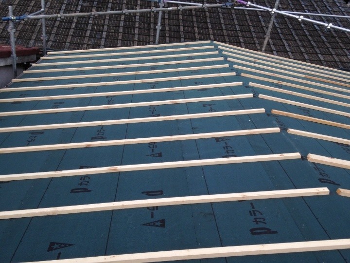 等間隔で心木を設置