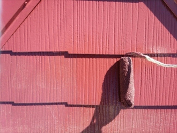 屋根塗装工事（上塗り）